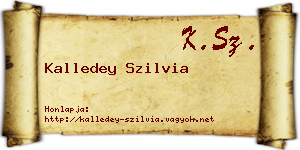 Kalledey Szilvia névjegykártya