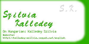 szilvia kalledey business card